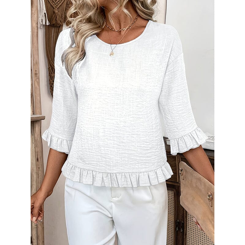 Tops Loose Fit Casual Tops & Sets Lomiraq White 2XL
