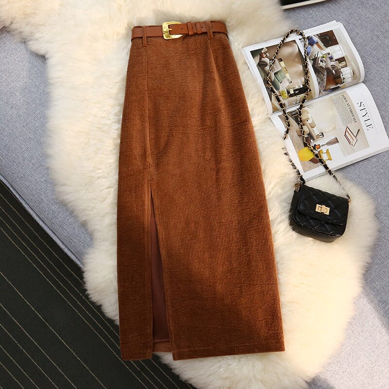 Waisted Maxi Dress Bottoms Lomiraq Brown L