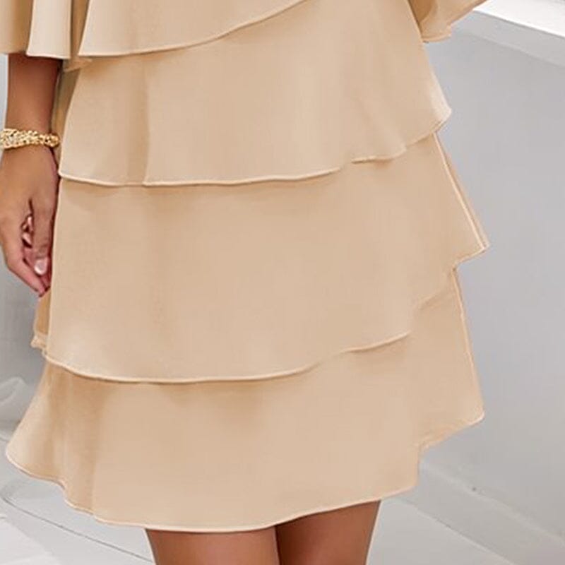 Elegant Tiered Midi Dress Tops & Sets Lomiraq