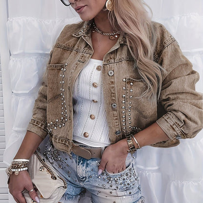 Rivet Studded Denim Jacket