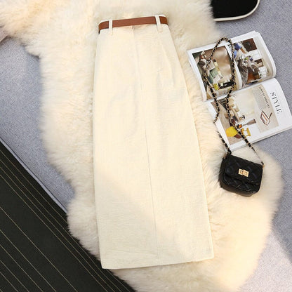 Waisted Maxi Dress Bottoms Lomiraq Beige L 