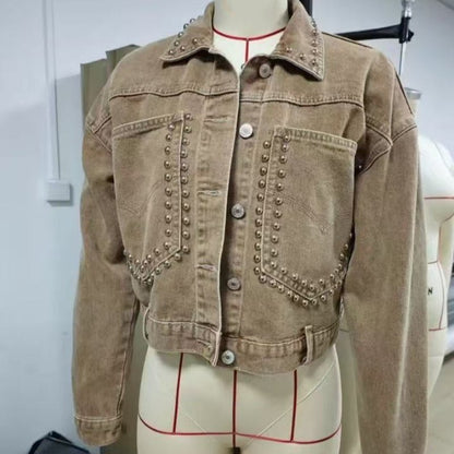Rivet Studded Denim Jacket