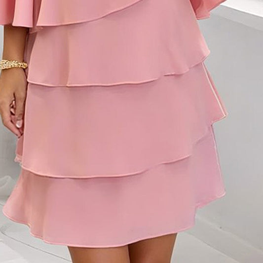 Elegant Tiered Midi Dress Tops & Sets Lomiraq 