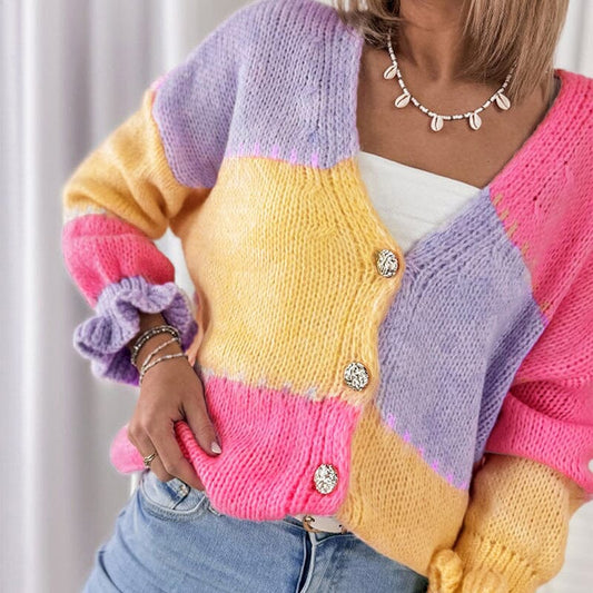 Knit Cardigan Sweater Outerwear & Jackets Lomiraq 