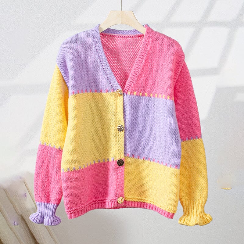 Knit Cardigan Sweater Outerwear & Jackets Lomiraq 