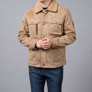 Autumn And Winter Men's Deerskin Jacket